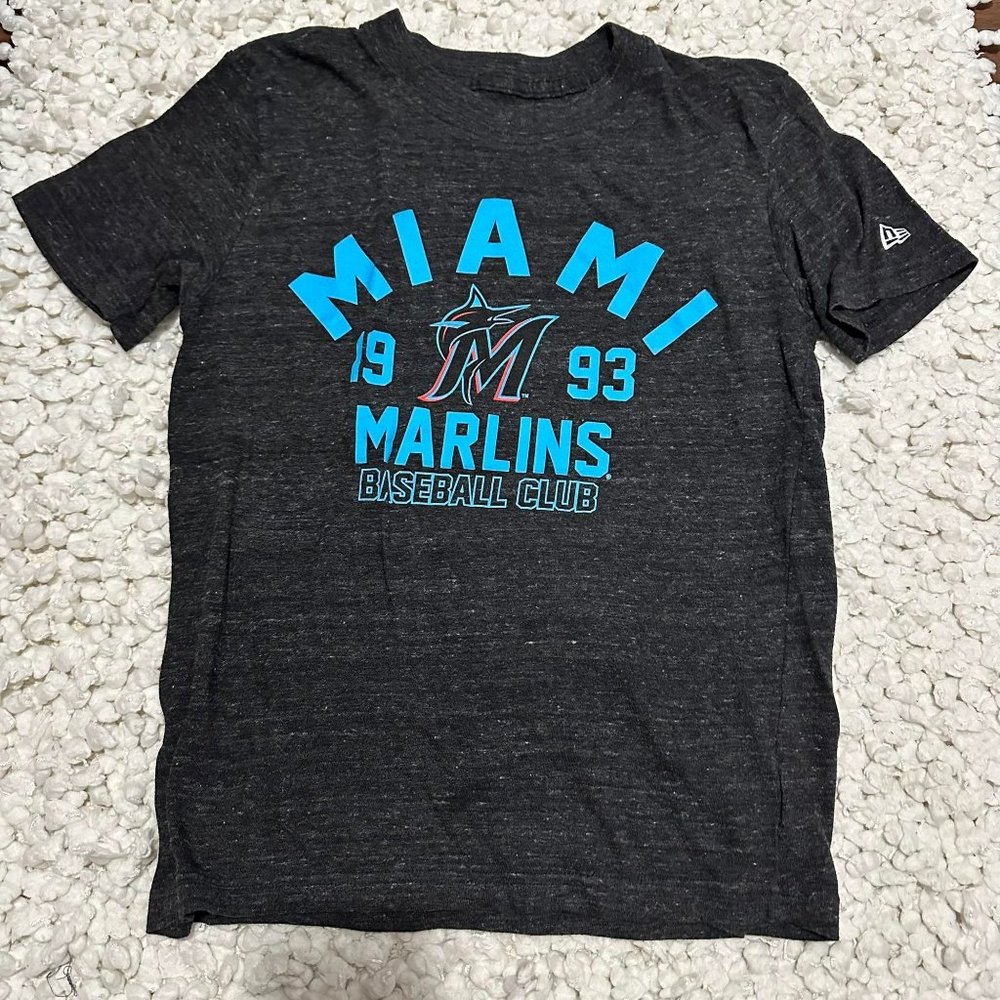 Women's Miami Marlins New Era Genuine Merchandise T-shirt Small